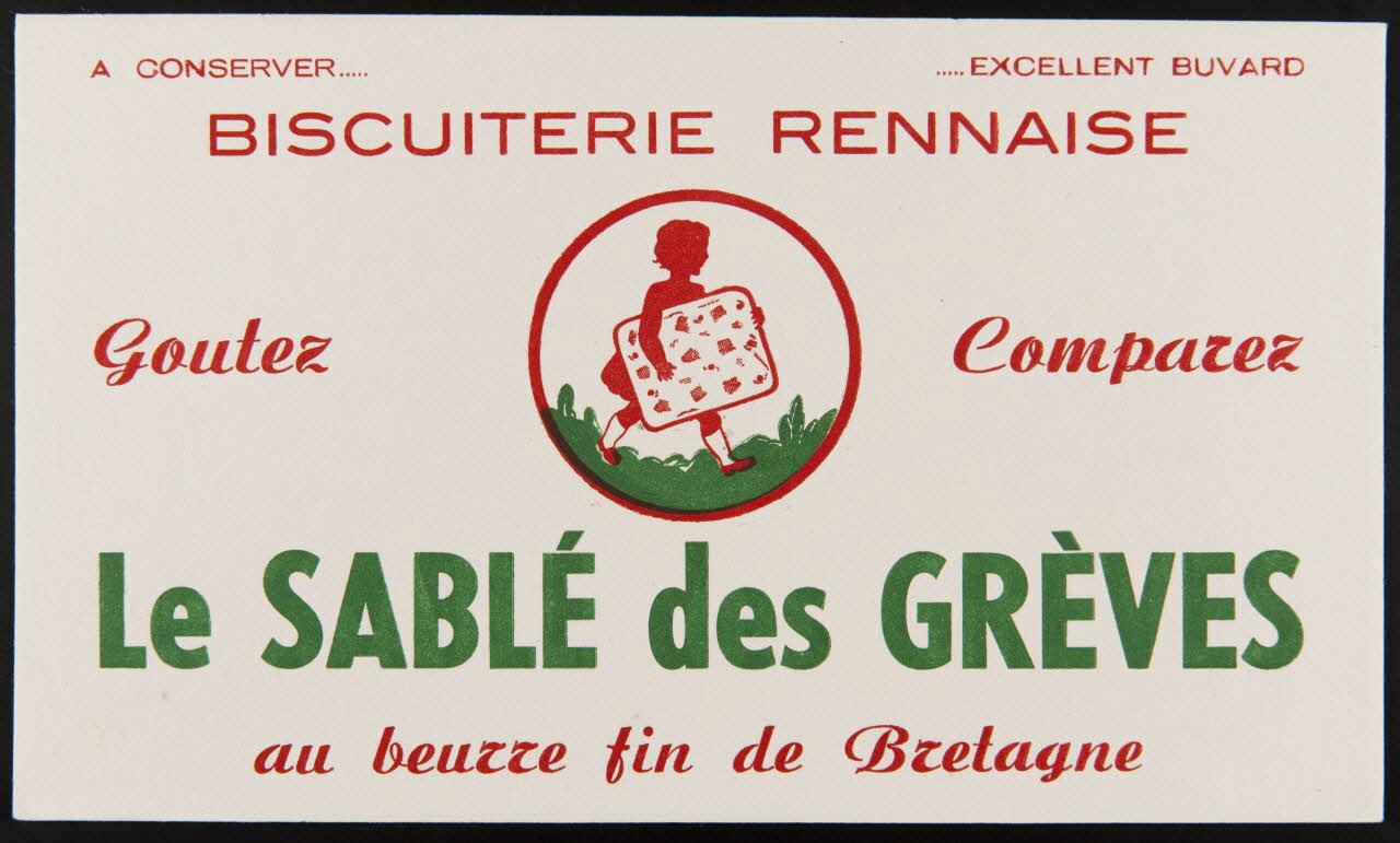 buvard publicitaire BISCUITERIE RENNAISE 1994.34.184 Photo
