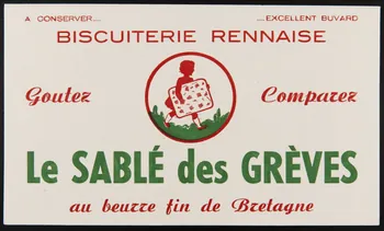 buvard publicitaire BISCUITERIE RENNAISE 1994.34.184 Photo