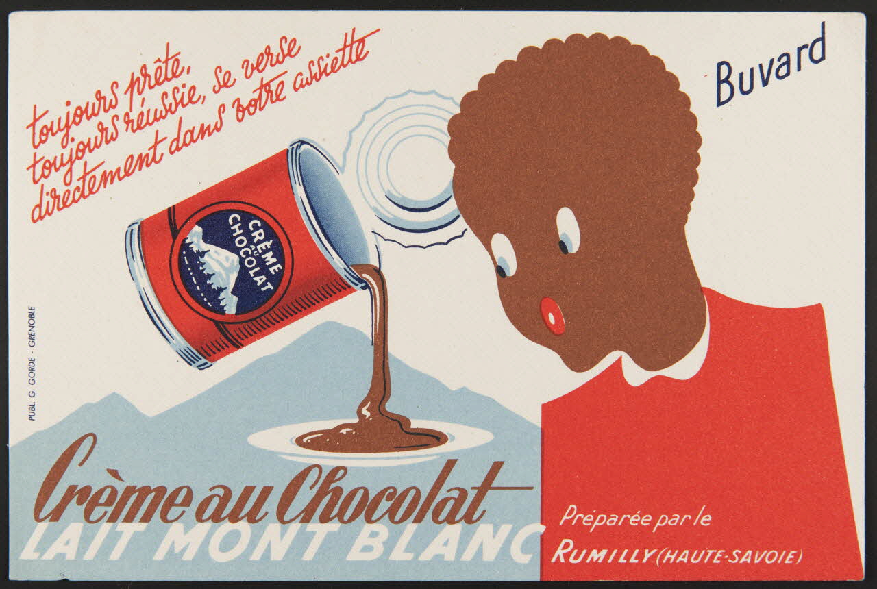 buvard publicitaire Crème au Chocolat  LAIT MONT BLANC 1994.34.187 Photo