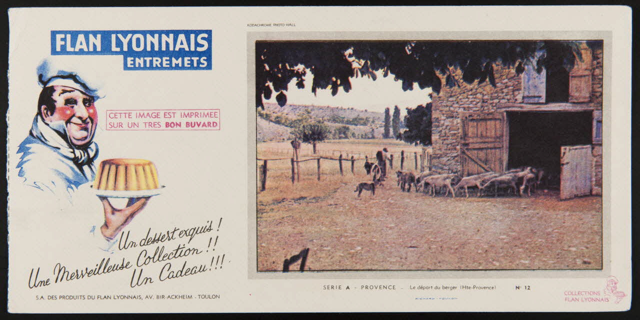 buvard publicitaire FLAN LYONNAIS  ENTREMETS 1994.34.195 Photo