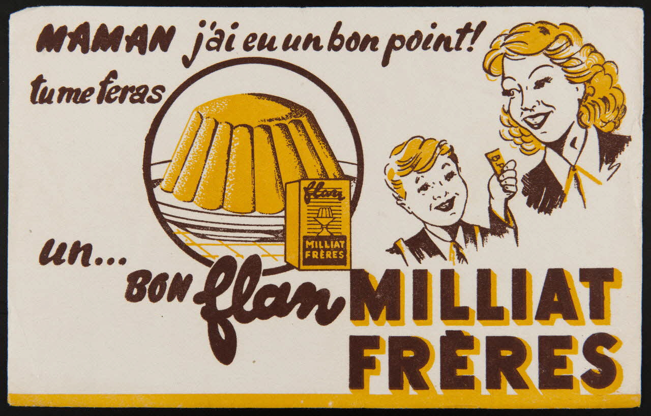 buvard publicitaire un...  BON flan MILLIAT  FRERES 1994.34.197 Photo