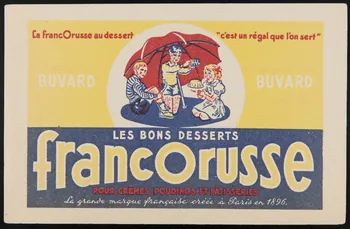 buvard publicitaire LES BONS DESSERTS  francorusse 1994.34.198  Photo