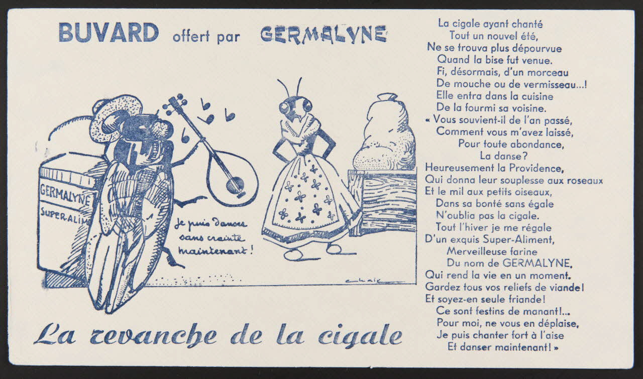 buvard publicitaire BUVARD offert par GERMALYNE 1994.34.204 Photo