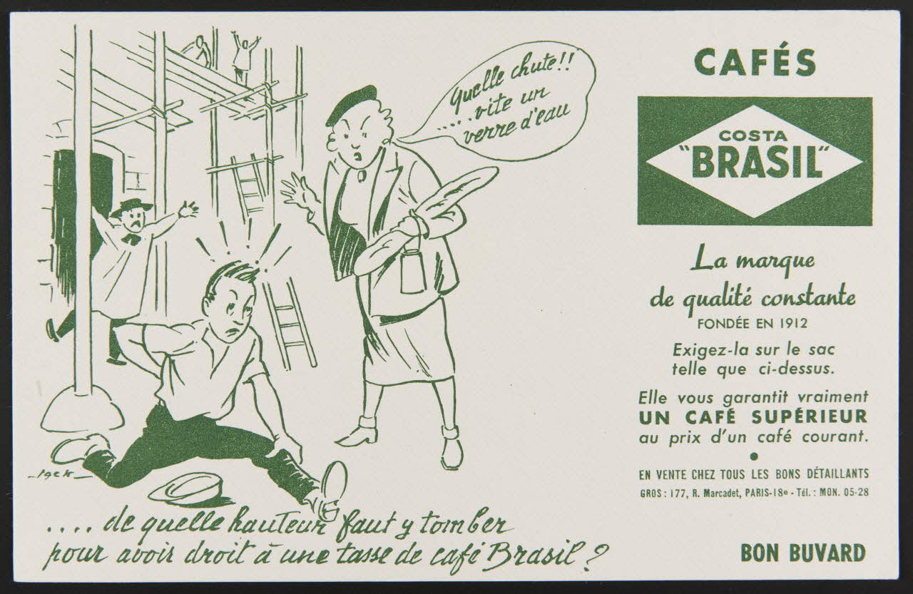 buvard publicitaire CAFES  COSTA  "BRASIL" 1994.34.237 Photo