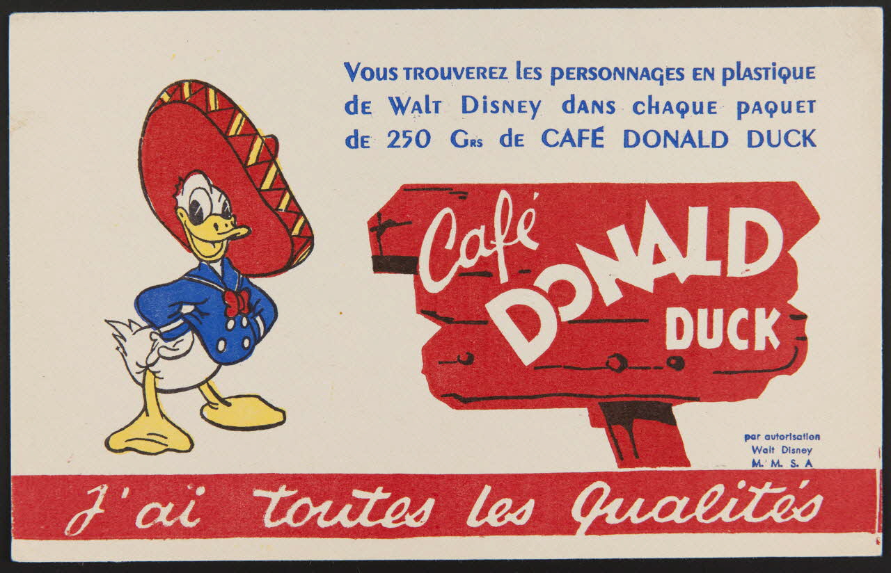 buvard publicitaire Café  DONALD  DUCK 1994.34.240 Photo