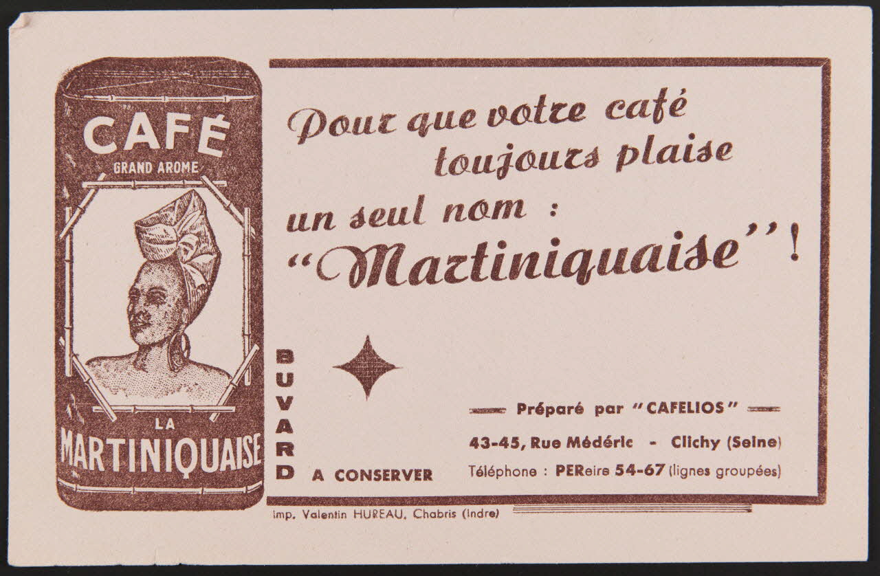 buvard publicitaire CAFE  GRAND AROME  LA  MARTINIQUAISE 1994.34.246 Photo