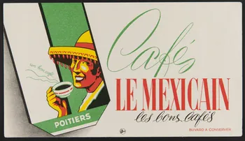 buvard publicitaire Cafés  LE MEXICAIN 1994.34.247 Photo