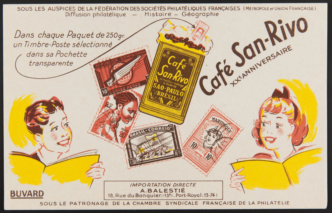 buvard publicitaire Café San-Rivo  XXe ANNIVERSAIRE 1994.34.260 Photo