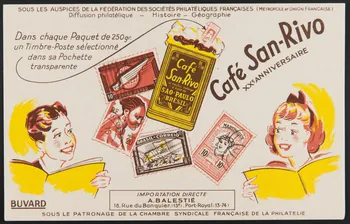 buvard publicitaire Café San-Rivo  XXe ANNIVERSAIRE 1994.34.260 Photo