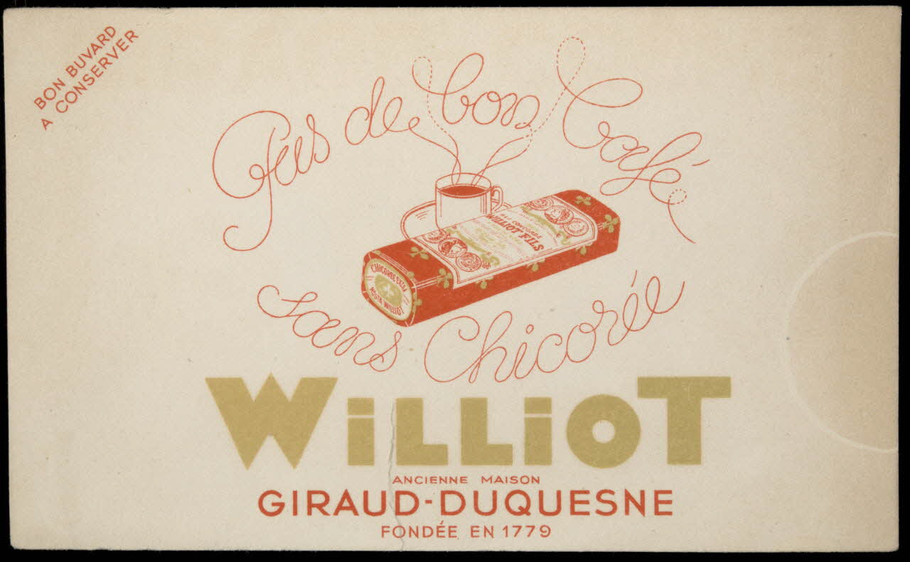 buvard publicitaire WILLIOT 1994.34.264 Photo