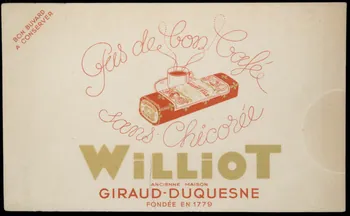 buvard publicitaire WILLIOT 1994.34.264 Photo