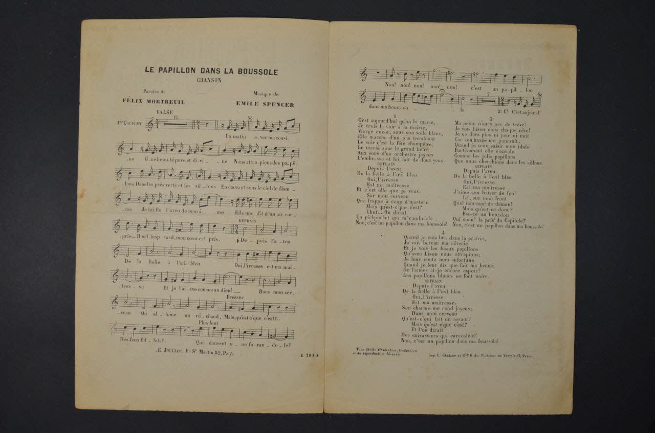 chanson petit format 1965.172.23 Photo Mucem