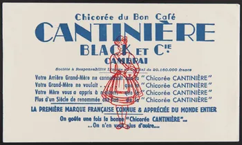 buvard publicitaire Chicorée du Bon Café  CANTINIERE 1994.34.274 Photo