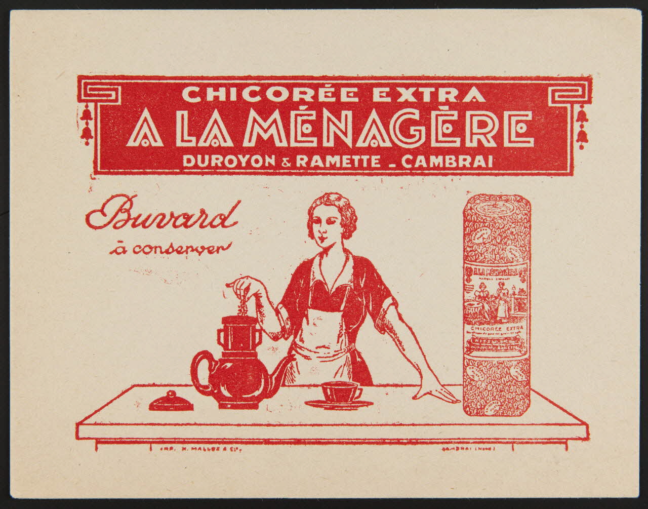 buvard publicitaire CHICOREE EXTRA  A LA MENAGERE 1994.34.279 Photo