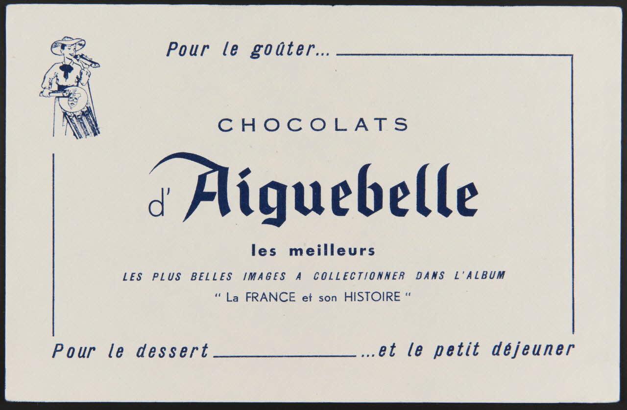 buvard publicitaire CHOCOLATS  d'Aiguebelle 1994.34.280 Photo