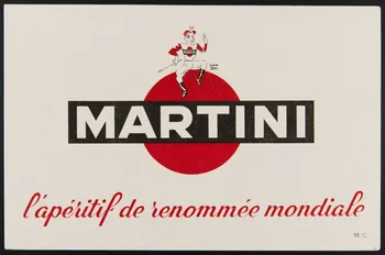 buvard publicitaire MARTINI 1994.34.30 Photo