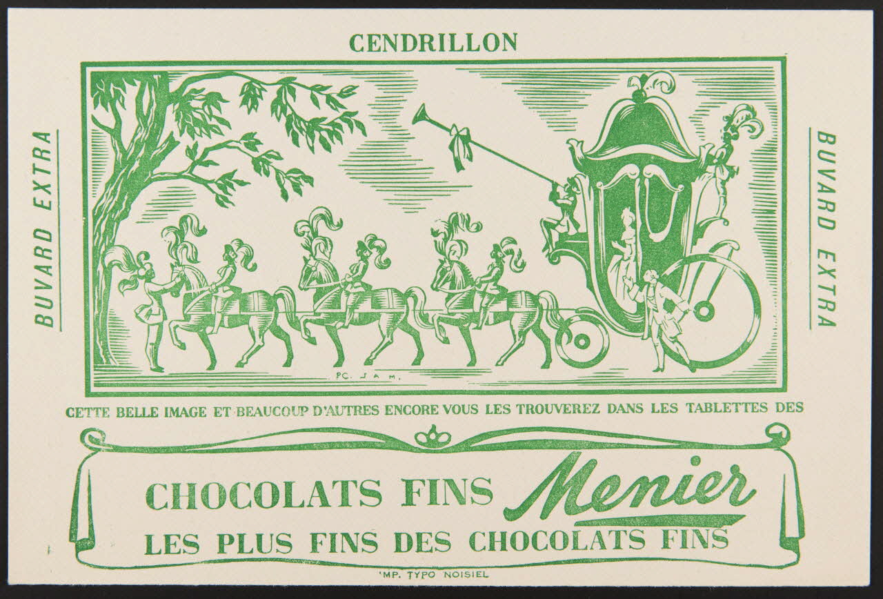 buvard publicitaire CHOCOLATS FINS Menier  CENDRILLON 1994.34.306 Photo