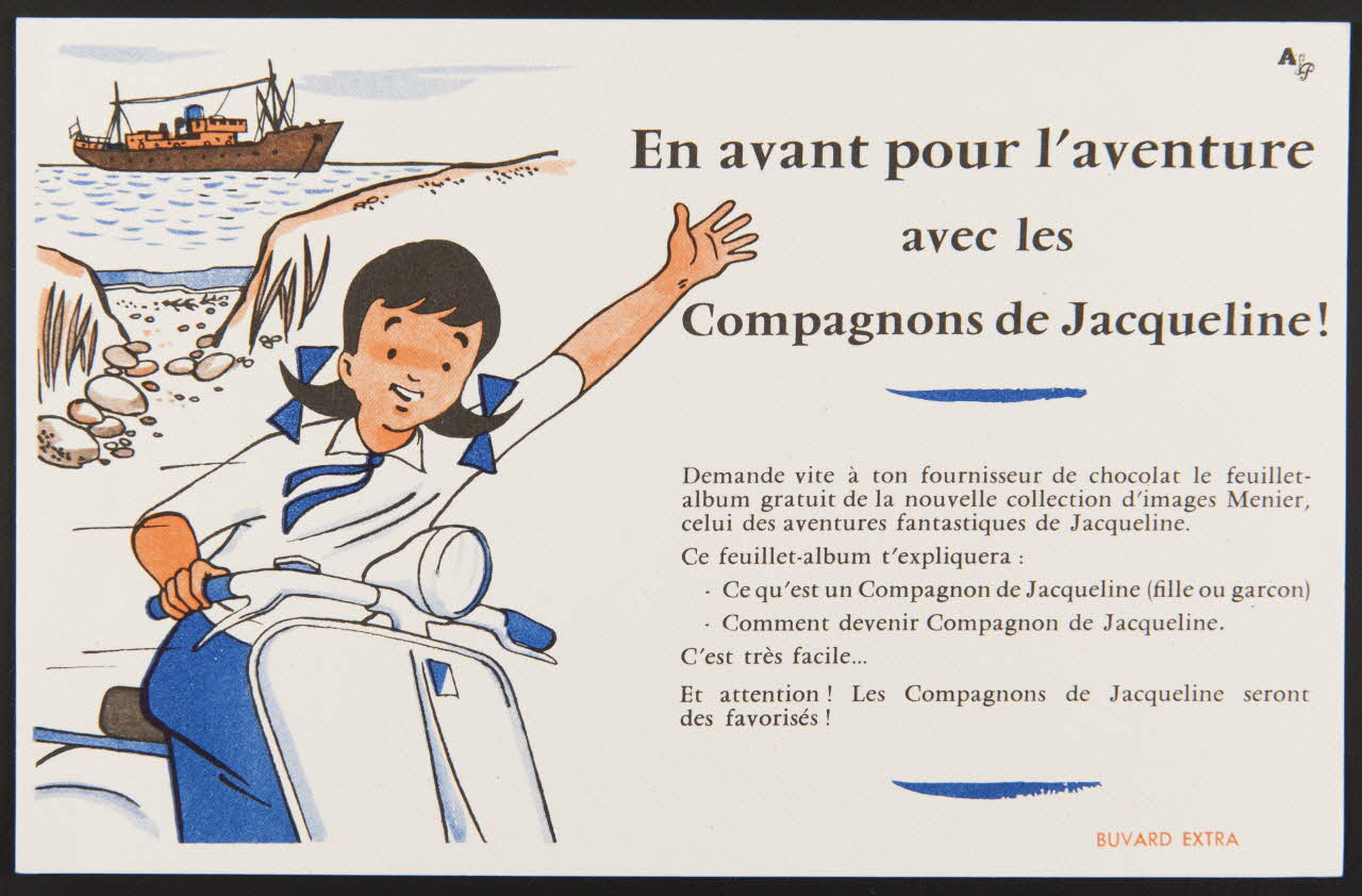 buvard publicitaire En avant pour l'aventure  avec les  Compagnons de Jacqueline ! 1994.34.307 Photo