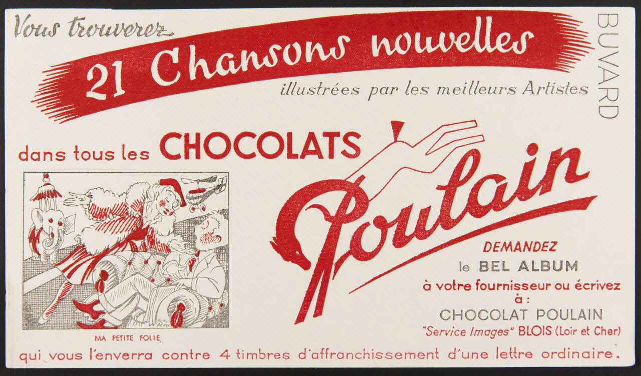 buvard publicitaire CHOCOLATS  Poulain 1994.34.311 Photo