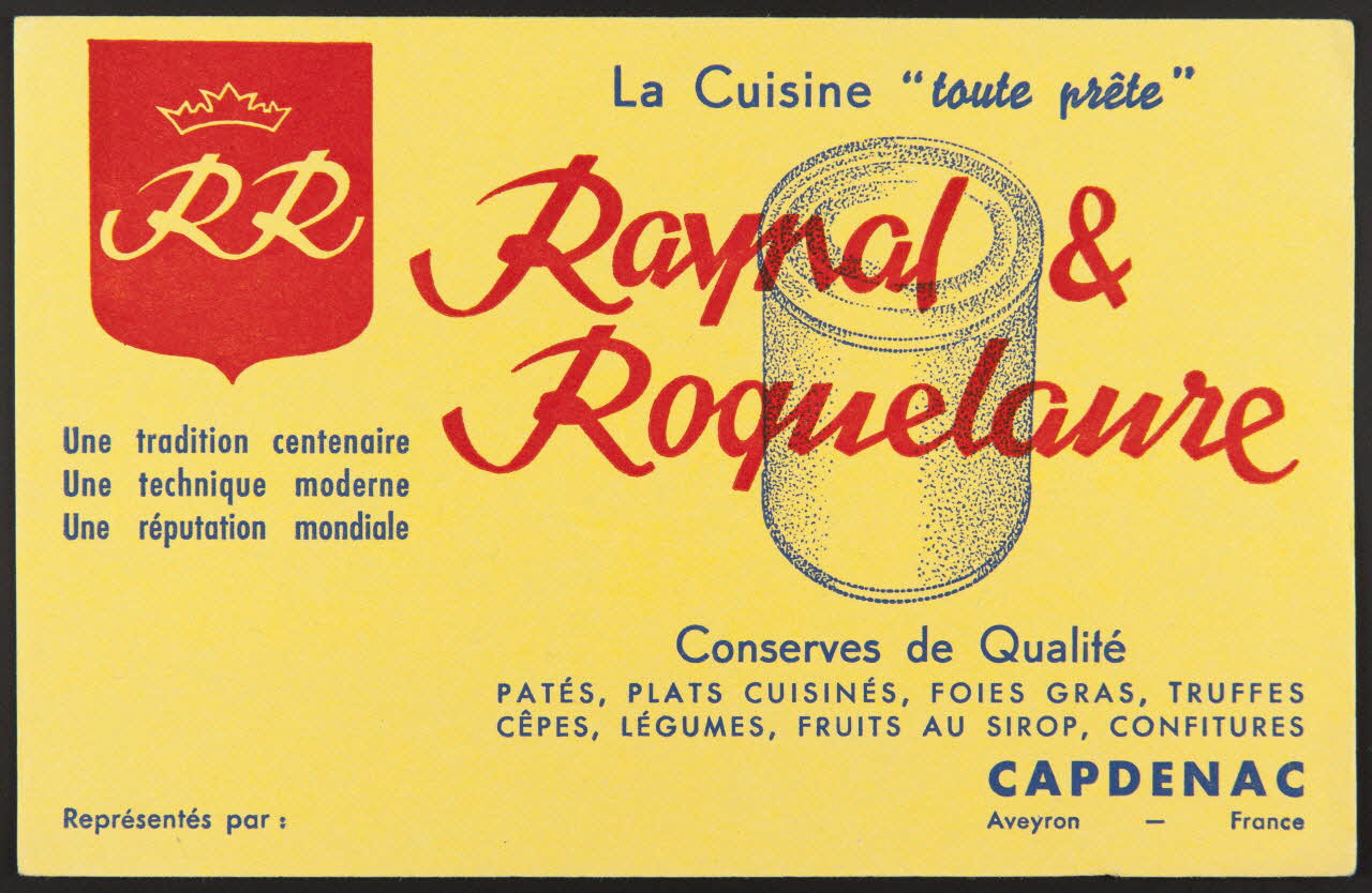 buvard publicitaire La Cuisine "toute prête"  Raynal &  Roquelaure 1994.34.322 Photo