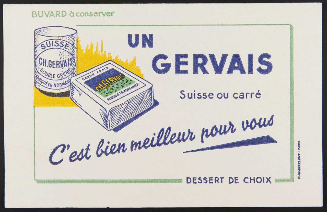 buvard publicitaire UN  GERVAIS  Suisse ou carré 1994.34.330 Photo
