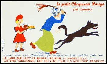 buvard publicitaire le petit Chaperon Rouge  (Ch. Perrault) 1994.34.333  Photo