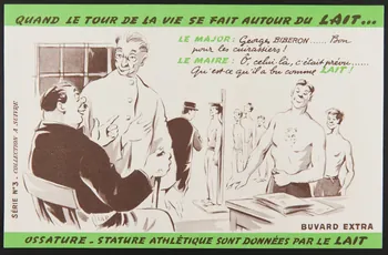 buvard publicitaire QUAND LE TOUR DE LA VIE SE FAIT AUTOUR DU LAIT... 1994.34.336  Photo