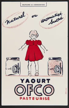 buvard publicitaire YAOURT  OFCO  PASTEURISE 1994.34.337 Photo