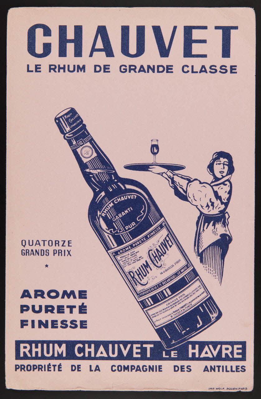 buvard publicitaire CHAUVET  LE RHUM DE GRANDE CLASSE 1994.34.34 Photo