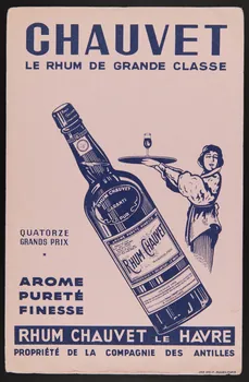 buvard publicitaire CHAUVET  LE RHUM DE GRANDE CLASSE 1994.34.34 Photo