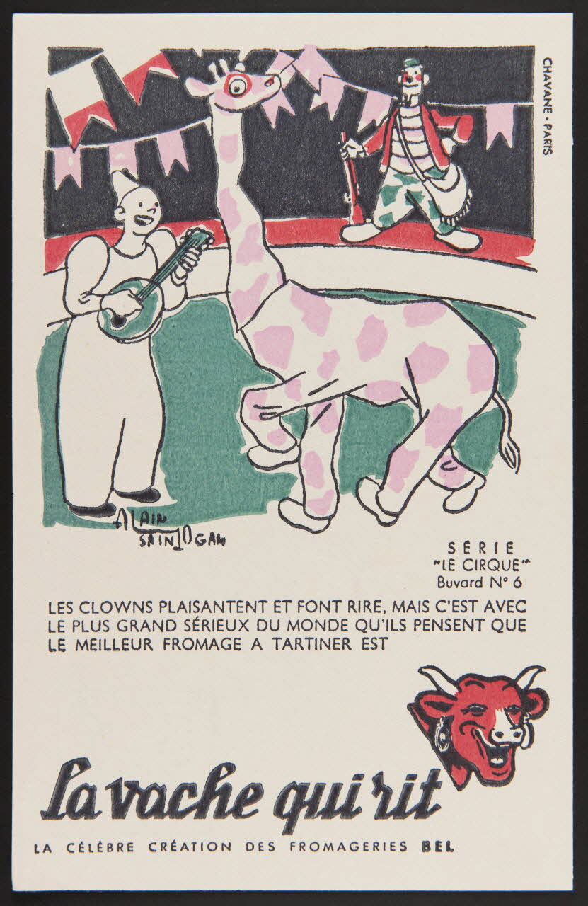 buvard publicitaire La vache qui rit 1994.34.341 Photo Mucem