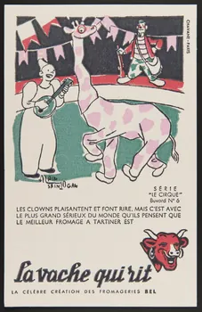buvard publicitaire La vache qui rit 1994.34.341  Photo Mucem