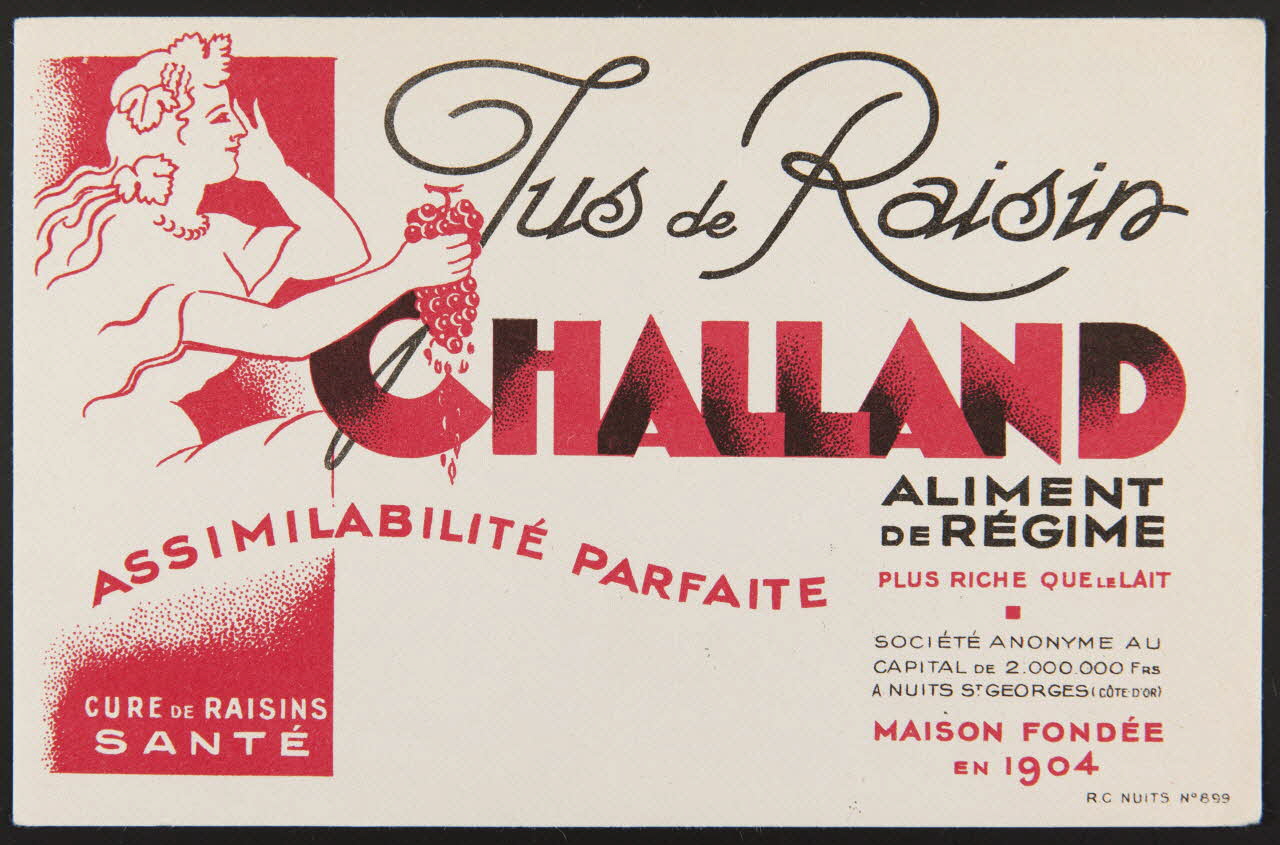 buvard publicitaire Jus de Raisin  CHALLAND 1994.34.346 Photo