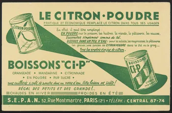 buvard publicitaire LE CITRON . POUDRE 1994.34.347 Photo