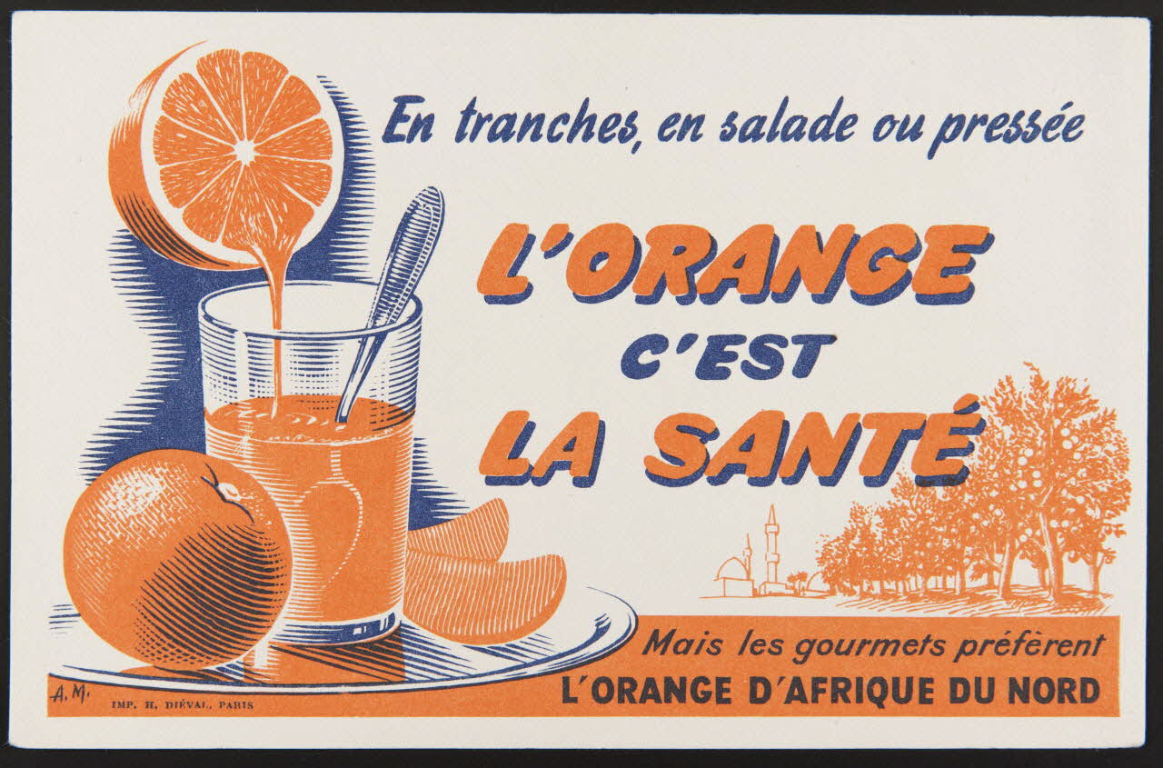 buvard publicitaire L'ORANGE  C' EST  LA SANTE 1994.34.351 Photo