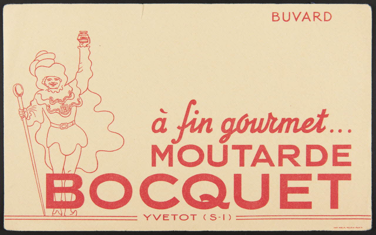 buvard publicitaire MOUTARDE  BOCQUET 1994.34.363 Photo