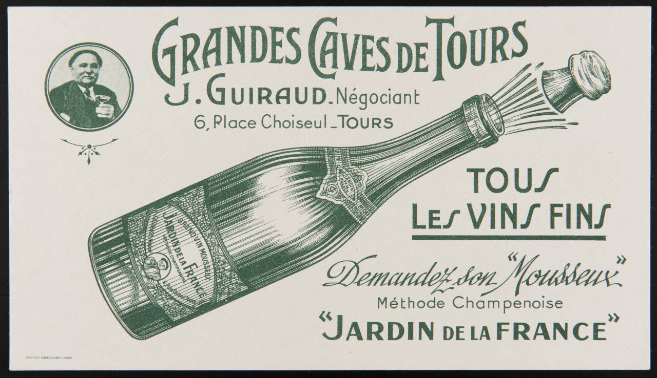 buvard publicitaire GRANDES CAVES DE TOURS 1994.34.37 Photo