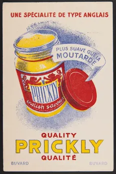 buvard publicitaire QUALITY  PRICKLY  QUALITE 1994.34.373  Photo