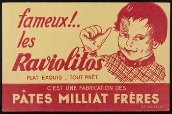 buvard publicitaire fameux !..  les   Raviolitos 1994.34.384 Photo