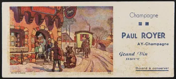 buvard publicitaire Champagne  PAUL ROYER 1994.34.40 Photo