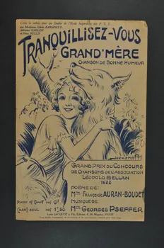 Françoise Auran-Boudet ; Georges Pseffer ; Jacquot; chanson petit format Île-de-France, France 1833 1966.187.40  Photo Mucem