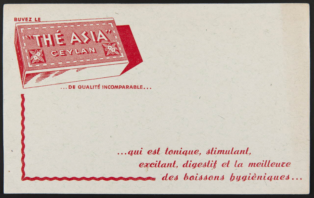buvard publicitaire THE ASIA 1994.34.419  Photo