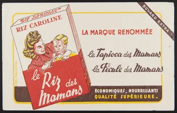 buvard publicitaire RIZ CAROLINE  le  Riz des  Mamans 1994.34.426  Photo