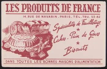buvard publicitaire LES PRODUITS DE FRANCE 1994.34.438  Photo