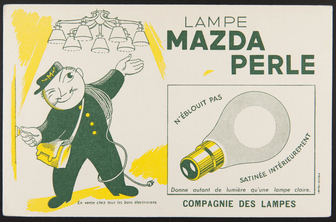 buvard publicitaire LAMPE  MAZDA  PERLE 1994.34.448 Photo
