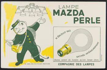 buvard publicitaire LAMPE  MAZDA  PERLE 1994.34.448 Photo