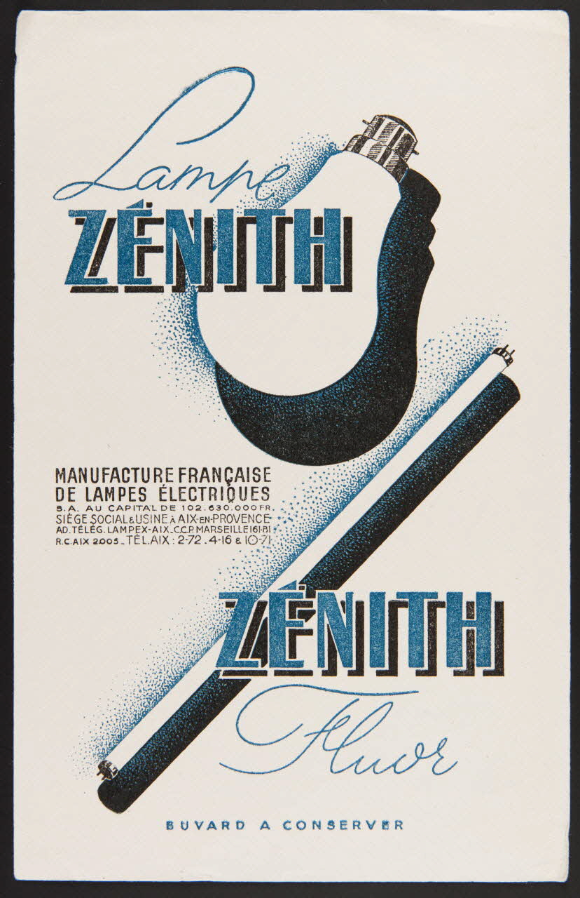 buvard publicitaire Lampe  ZENITH 1994.34.453 Photo