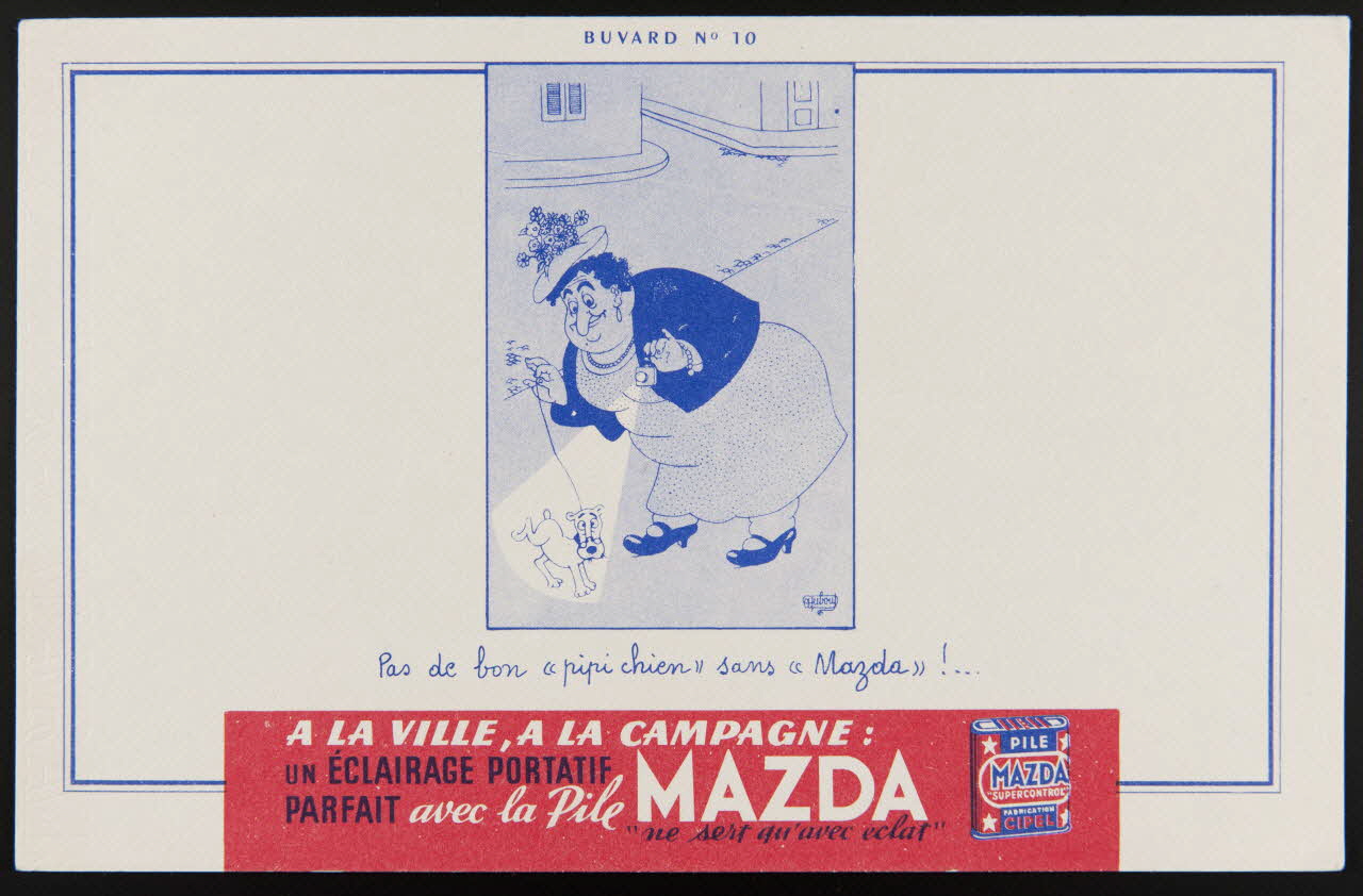 buvard publicitaire Pas de bon "pipi chien" sans "Mazda" !... 1994.34.465 Photo