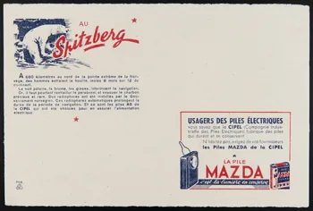 buvard publicitaire AU  Spitzberg  LA PILE  MAZDA 1994.34.467 Photo