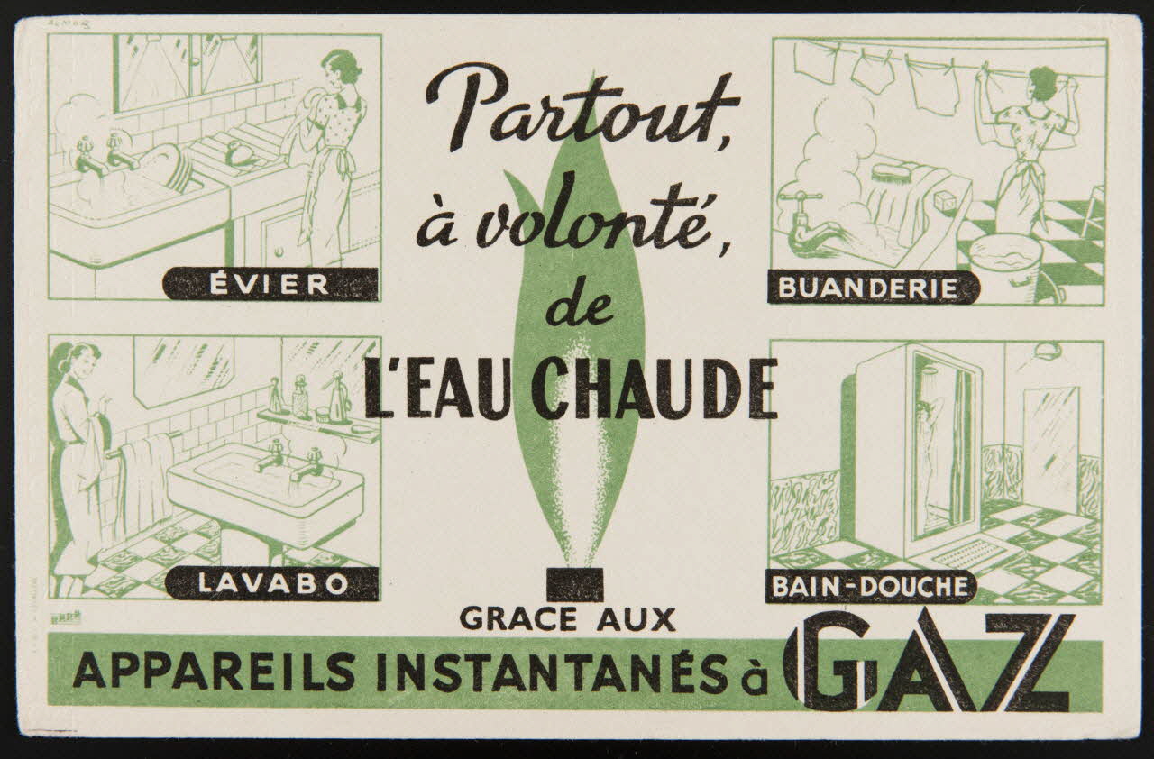buvard publicitaire Partout,  à volonté,  de  L'EAU CHAUDE 1994.34.475 Photo